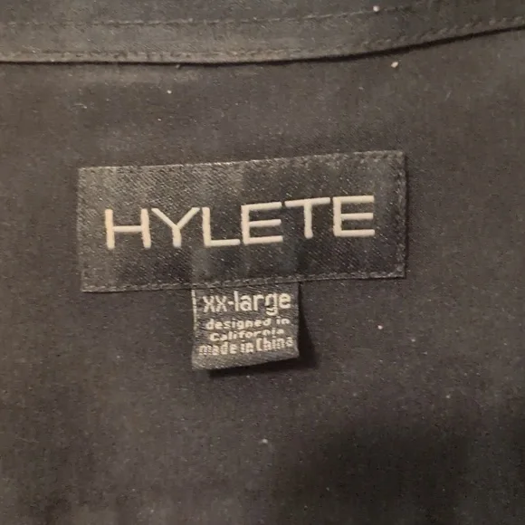 Hylete black long sleeve button down shirt size XXL - Picture 2 of 6